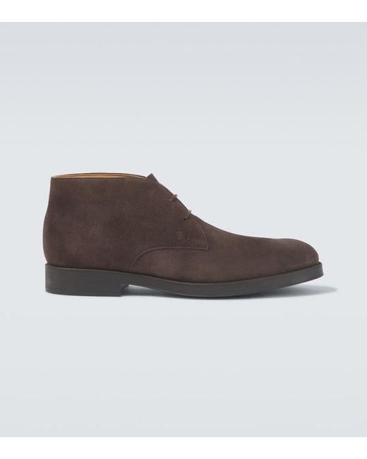 Tod's Brown Suede Desert Boots for men