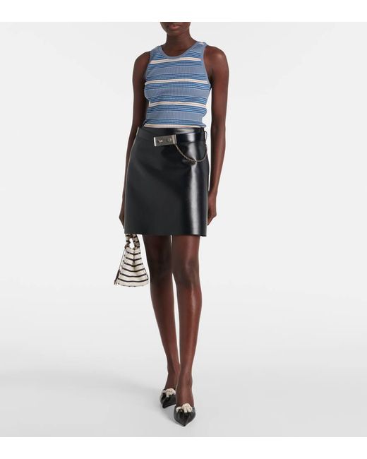 Prada Blue Top Aus Baumwolle