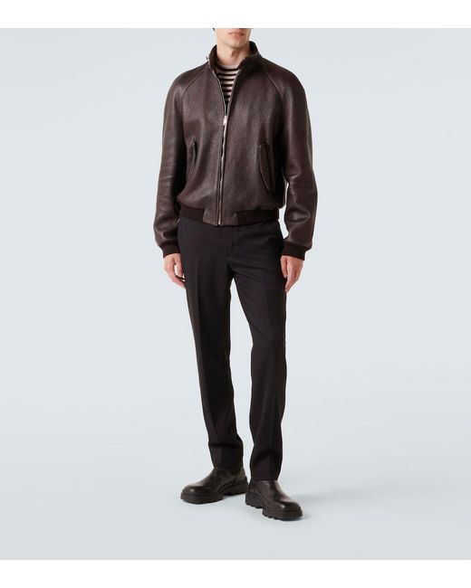 Prada Brown Leather Jacket for men