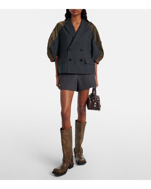 Sacai Black Paneled Jacket
