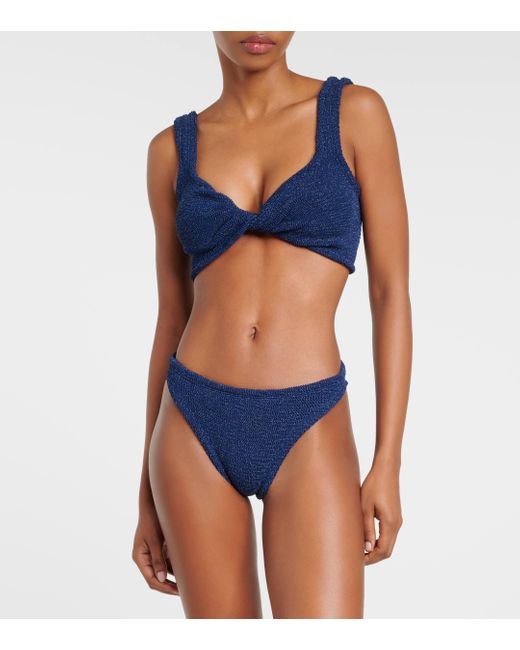 Hunza G Blue Juno Lurex® Bikini