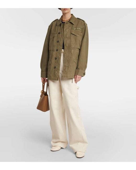 Polo Ralph Lauren Green Jacke aus Baumwoll-Twill