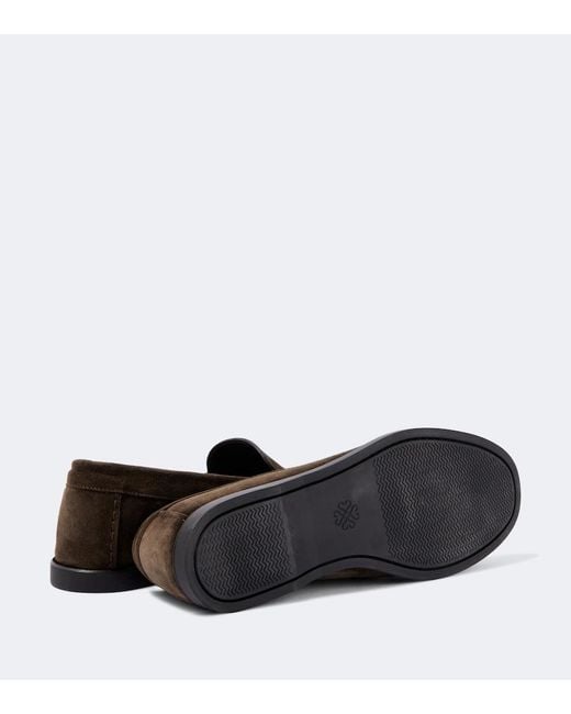 Saman Amel Black City Suede Loafers for men