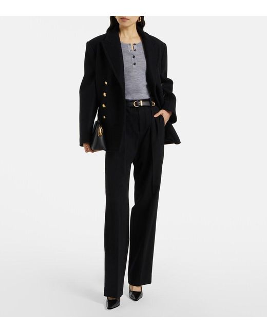 Nili Lotan Gray Klarise Wool And Silk Sweater