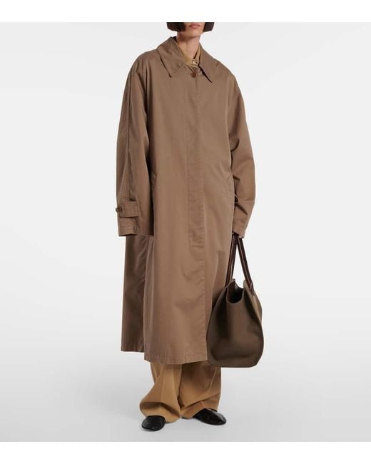 コート The Row Rocco Coat In Cotton And Cashmere Rocco Coat Beige in Cotton and Cashmere – The Row