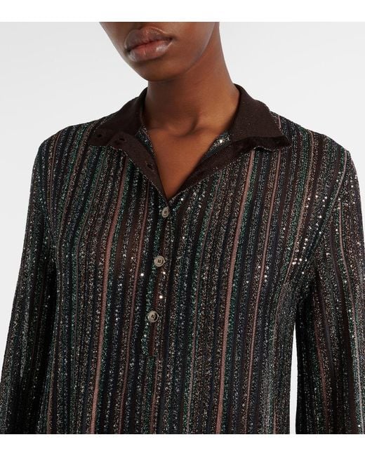 Missoni Black Sequined Lame Maxi Dress