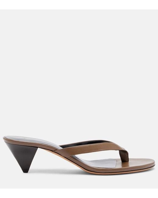 Jude Brown Rooty Leather Thong Sandals