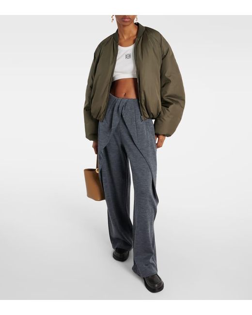 Pantaloni in lana e cashmere di Loewe in Gray