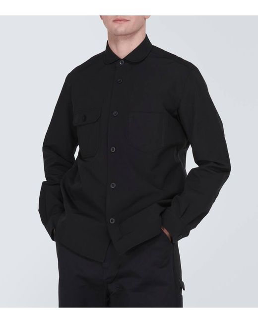 Giacca camicia in tessuto tecnico di Junya Watanabe in Black da Uomo