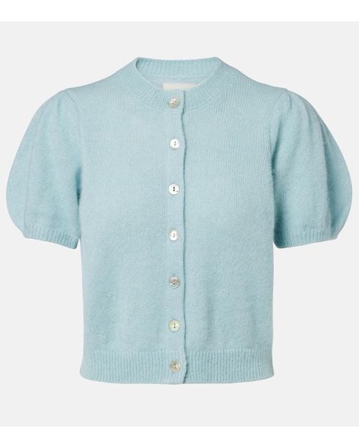 Doen Blue Anisa Alpaca And Wool-Blend Cardigan