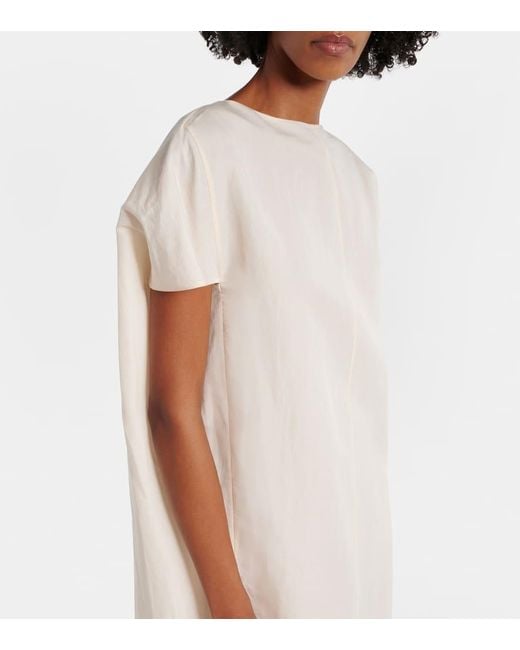 Khaite White Webster Silk And Cotton Organza Maxi Dress
