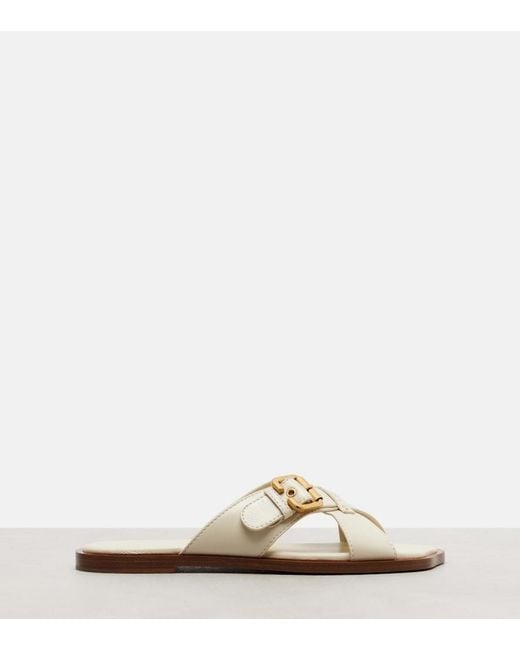 Chloé White Nil Leather Sandals