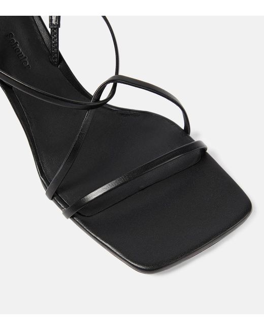 Proenza Schouler Black Square 60 Leather Sandals