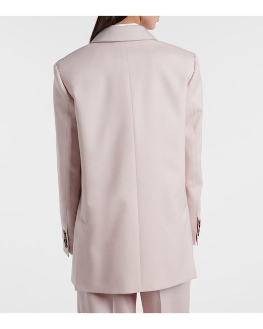 Max Mara Pink Ombrosa Wool-Blend Blazer