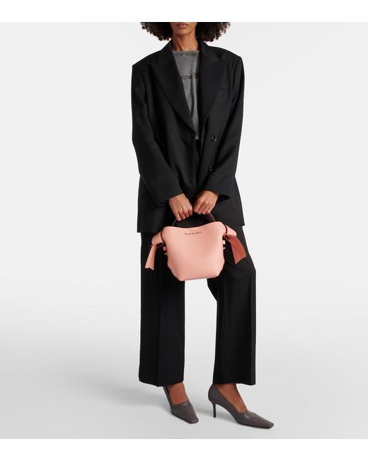 Acne Pink Musubi Mini Leather Shoulder Bag