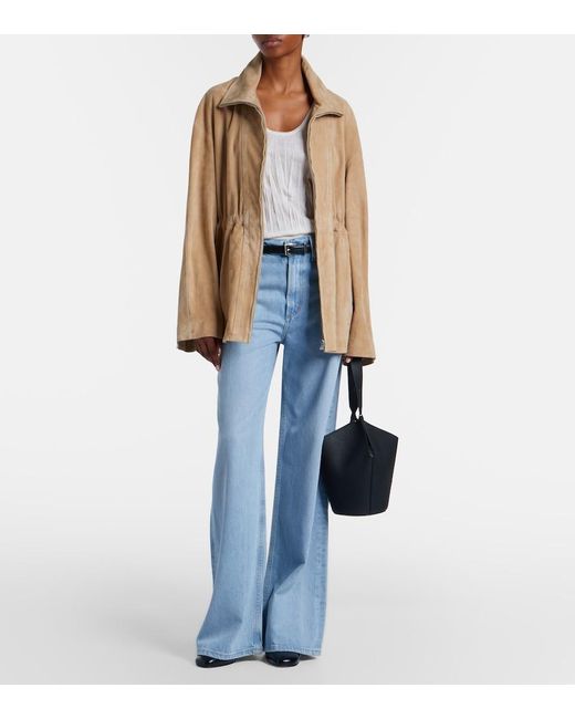 Nour Hammour Natural Passage Suede Jacket