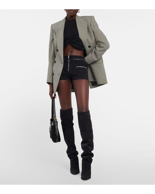 Isabel Marant Black Low-Rise Jeansshorts Lary