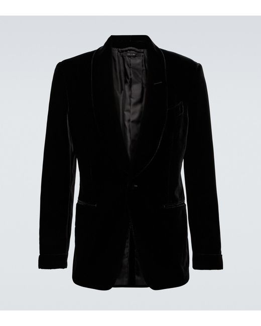 Tom Ford Shelton Velvet Blazer in Black for Men | Lyst