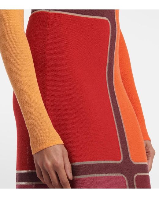 Gabriela Hearst Red Apollonis Wool And Cashmere Maxi Dress