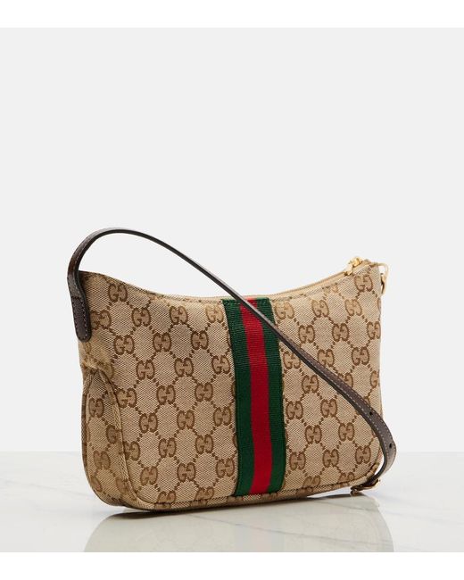 Gucci White Lunetta Gg Canvas Small Crossbody Bag
