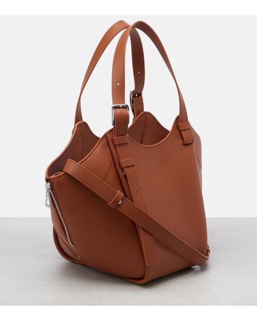 Loewe Brown Hammock Flip Leather Tote Bag