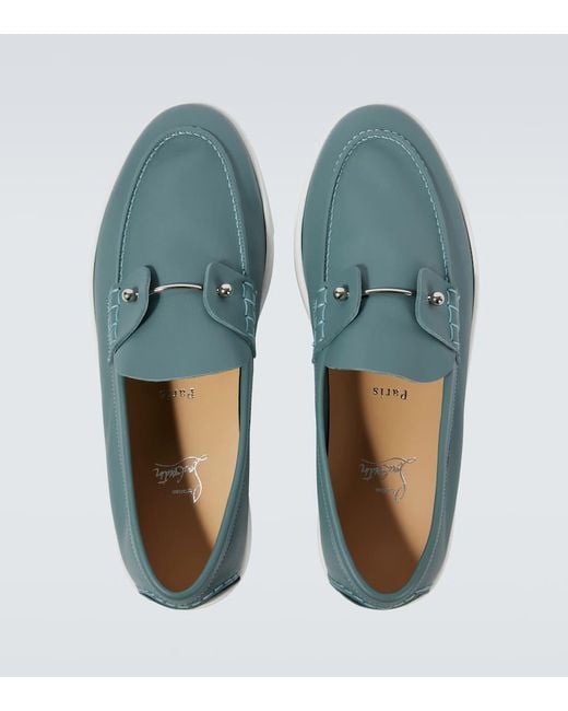 Christian Louboutin Slip-Ons Chambeliboat Aus Leder in Blue für Herren