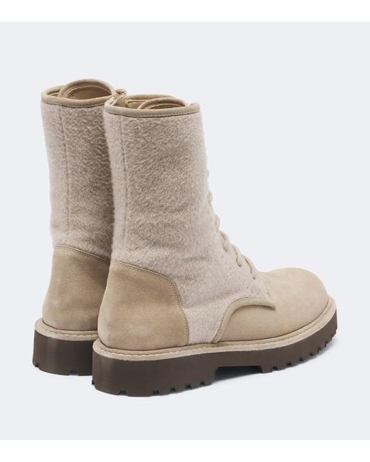 Stivali Stringati di Max Mara in Natural