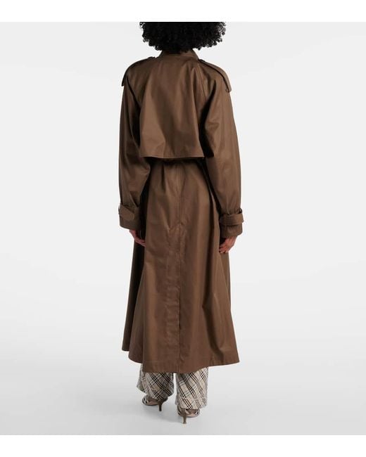 Trench-Coat En Coton Burberry en coloris Brown