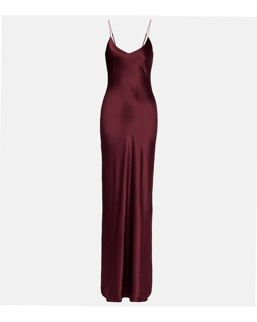 Nili Lotan Purple Cami Silk Charmeuse Gown