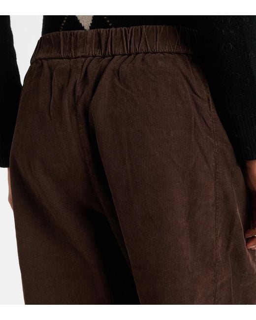 Velvet Brown Laney Cotton Straight Pants