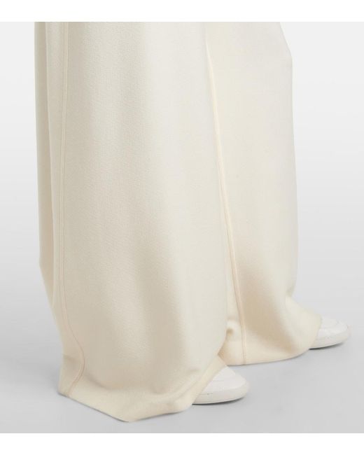 Gabriela Hearst White Gelos Wool And Silk Jacquard Palazzo Pants