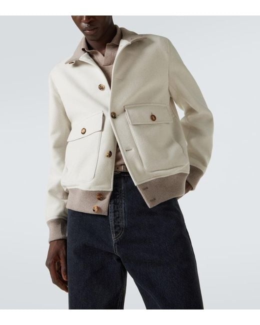 Chaqueta De Lana Brunello Cucinelli de hombre de color White