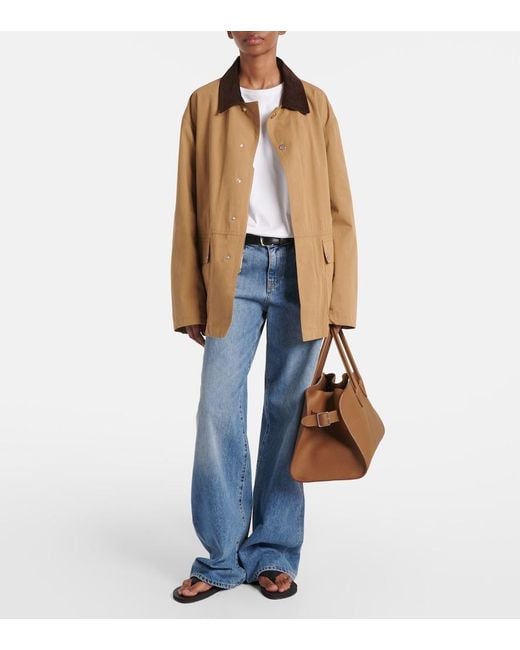 The Row Brown Frank Cotton Gabardine Jacket