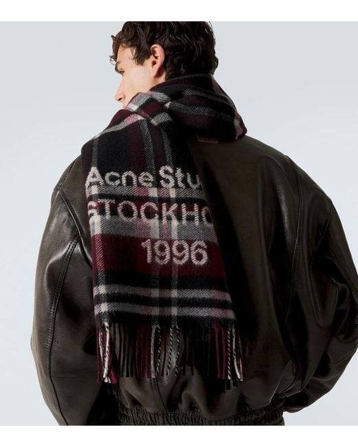 Sciarpa di Acne in Black da Uomo