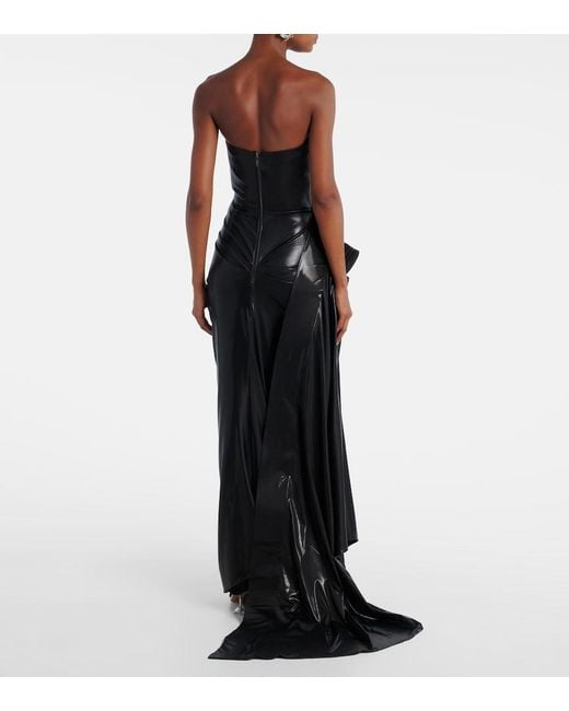 Maticevski Black Lexicon Draped Gathered Gown