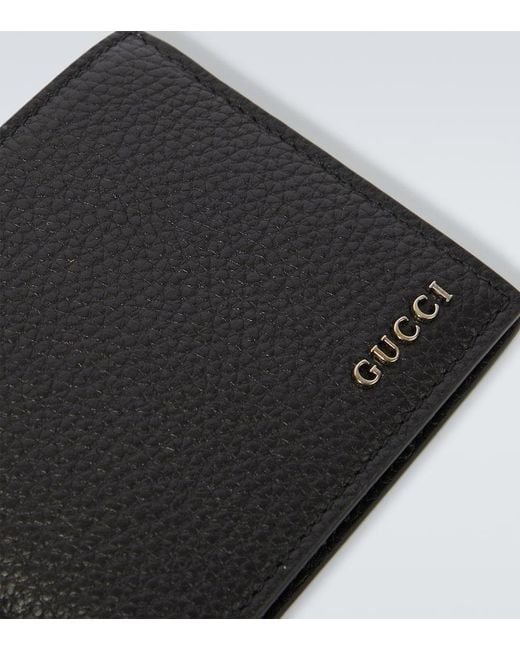 Gucci Black Bi-Fold Wallet With Logo Detail for men