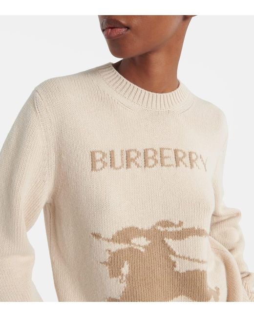 Burberry Natural Wool And Cashmere Sweater