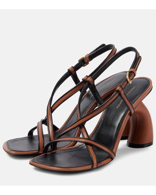 Dries Van Noten Black 95 Leather Sandals