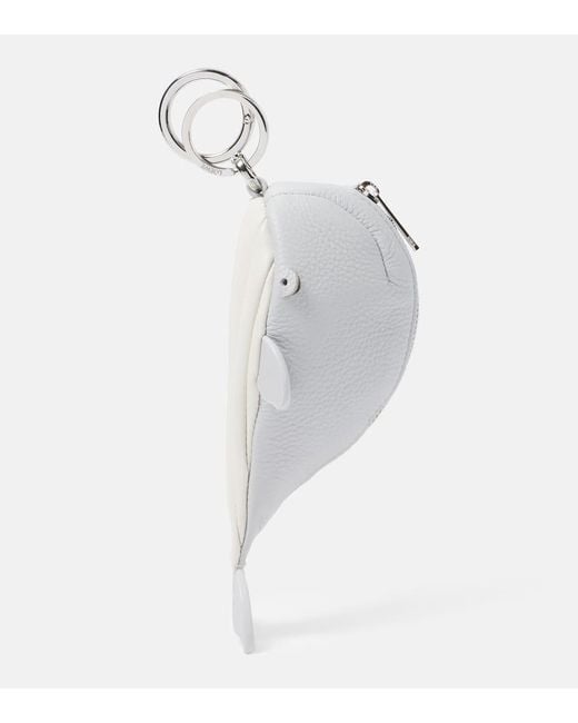 Loewe X Suna Fujita Whale Leather Bag Charm in White | Lyst