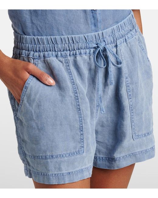 Velvet Blue Shorts Sutton Aus Leinen