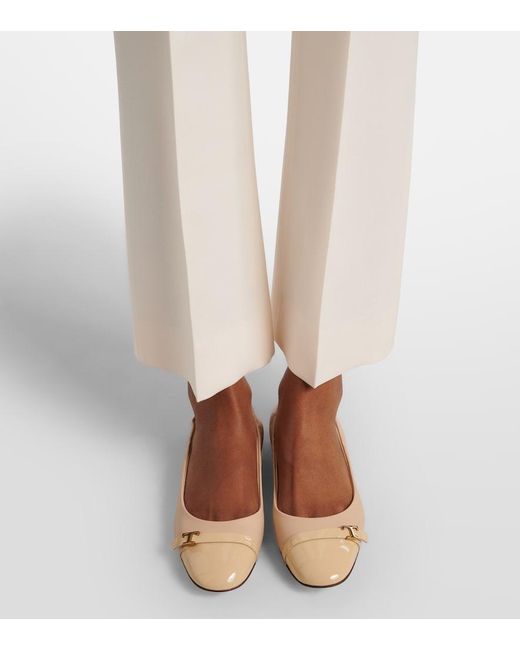 Tod's Natural Leather Ballet Flats