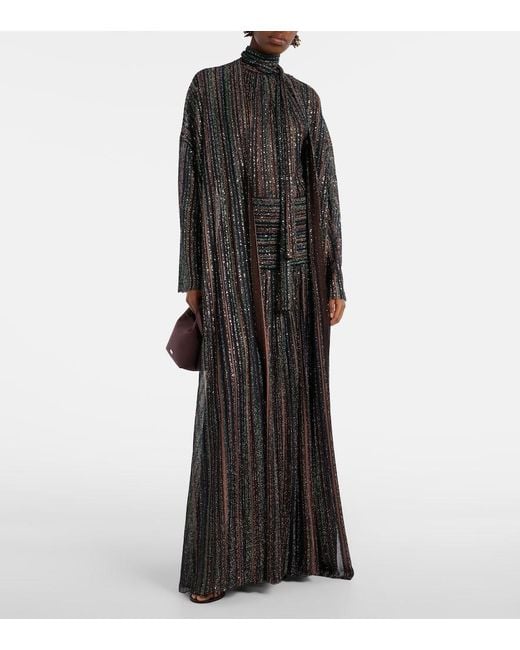 Missoni Black Chevron Lame Cardigan