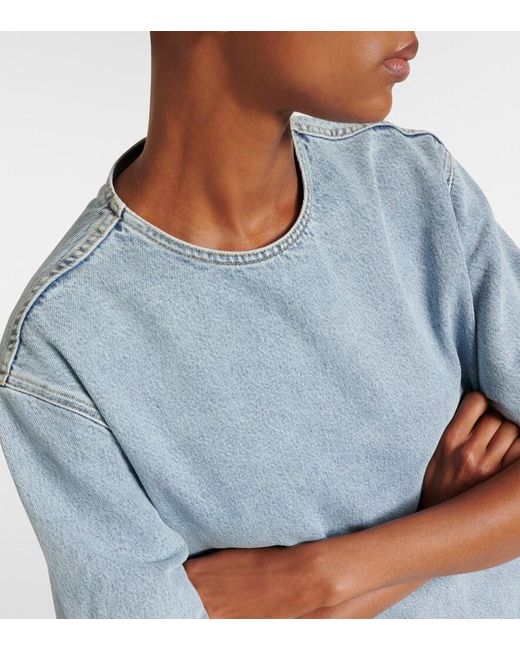 Totême  Blue Denim Midi Dress