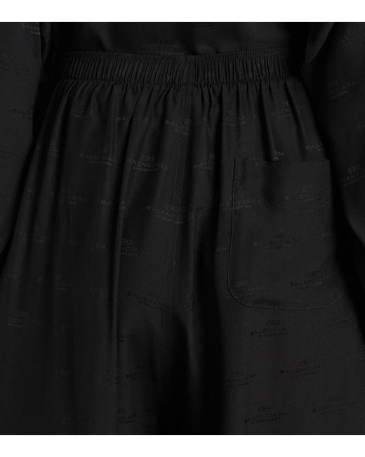 Balenciaga Black Silk Pajama Pants
