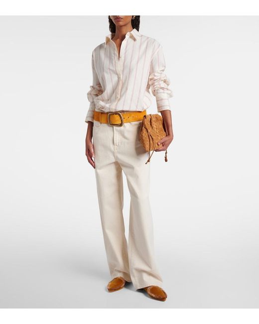 Manolo Blahnik Brown Agofran Fringed Velvet Loafers