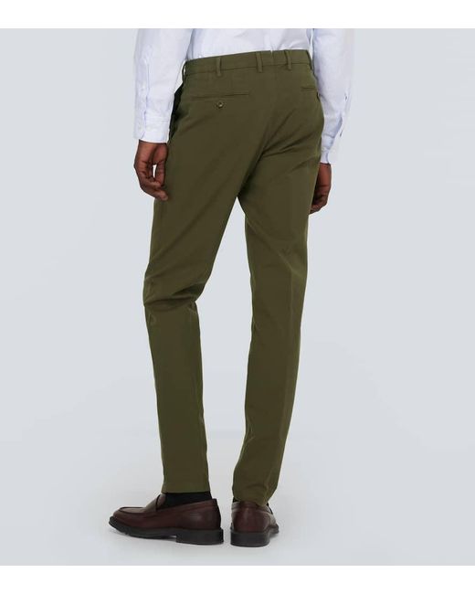 Pantalones chinos Pantaflat de mezcla de algodon Loro Piana de hombre de color Green