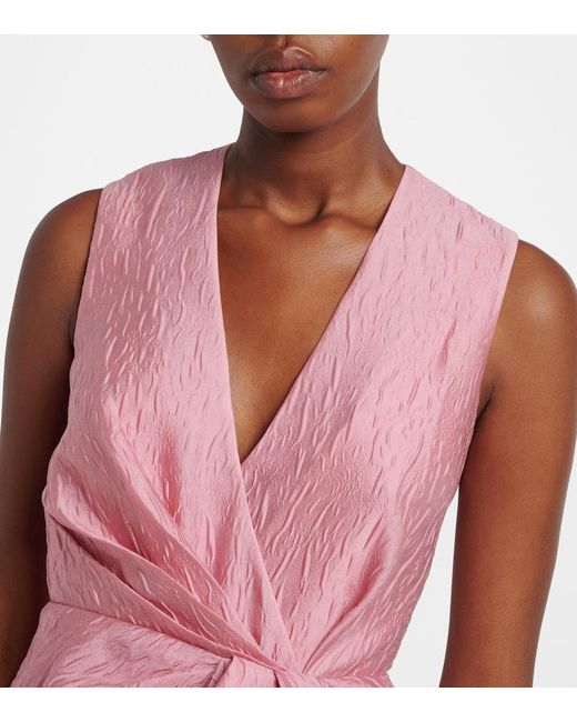 Roksanda Pink Draped Midi Dress