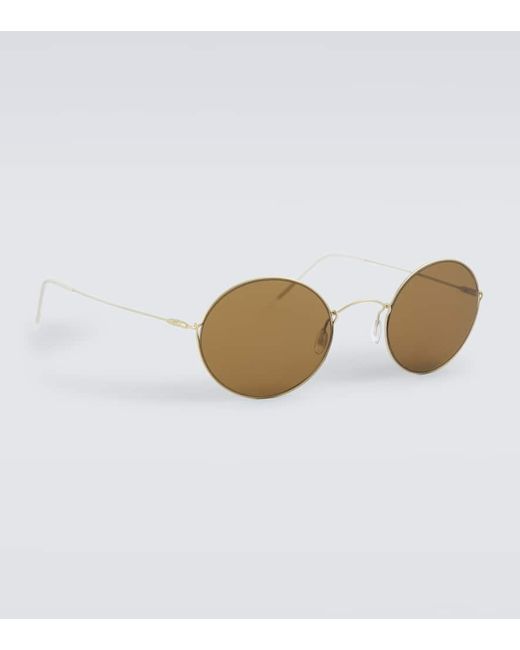 Giorgio Armani Runde Sonnenbrille in Brown für Herren