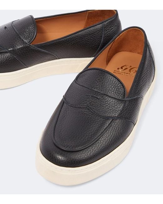 George Cleverley White Joey Ii Leather Penny Loafers for men