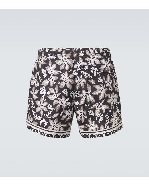 Banador Estampado Commas de hombre de color White